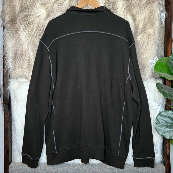 Tommy Bahama Ribbed Stretch Knit Half Zip Sweater - Picture 3 of 3